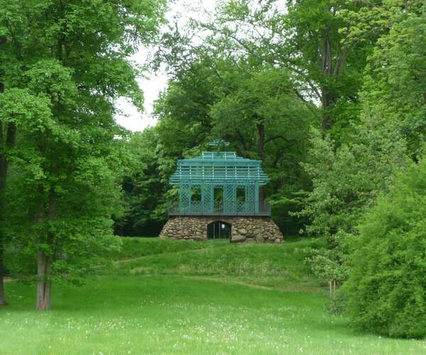 Nachbildung des ehemaligen Teehauses im Park Dieskau (Foto: Förderverein 